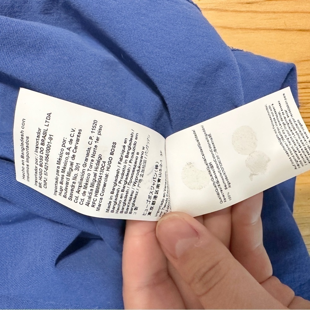 Boss Hugo Boss Blue Embossed Logo Lightweight Short Sleeve T Shirt Women Medium - Picture 8 of 12